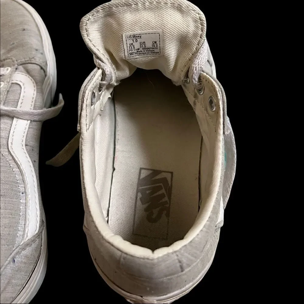 Vans Old‎ Skool Speckle Jersey Grey White Women's 7.5 Skater Shoes